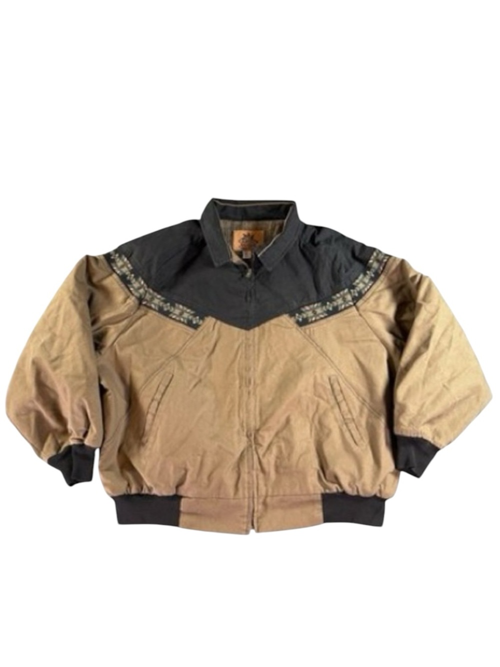 Vintage 90s Canyon Guide Bomber Jacket Men Size 2XT Southwestern Canvas Workwear
